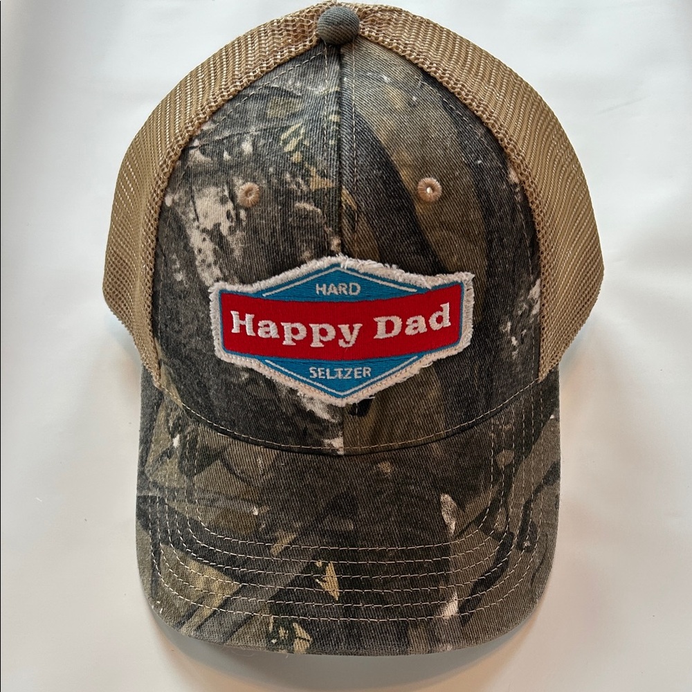 Happy Dad Camo and Tan Cap